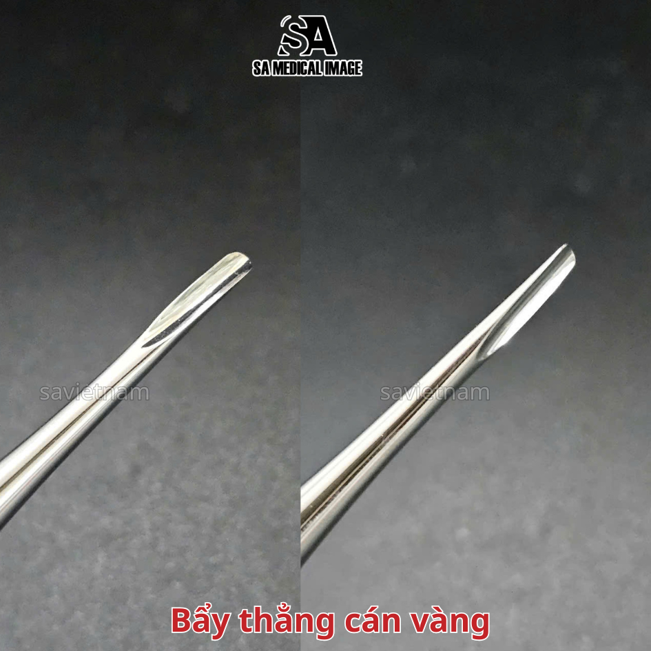 Bẩy thẳng cán vàng SA Medical - bẩy nha khoa thép Đức