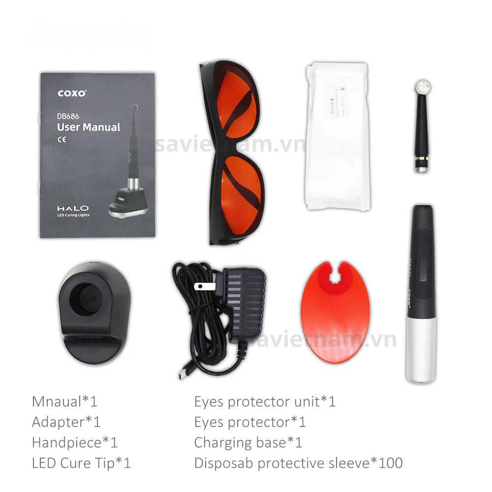 Đèn Trám Coxo DB-686 Halo (Quang trùng hợp, chỉnh nha, phát hiện sâu răng)