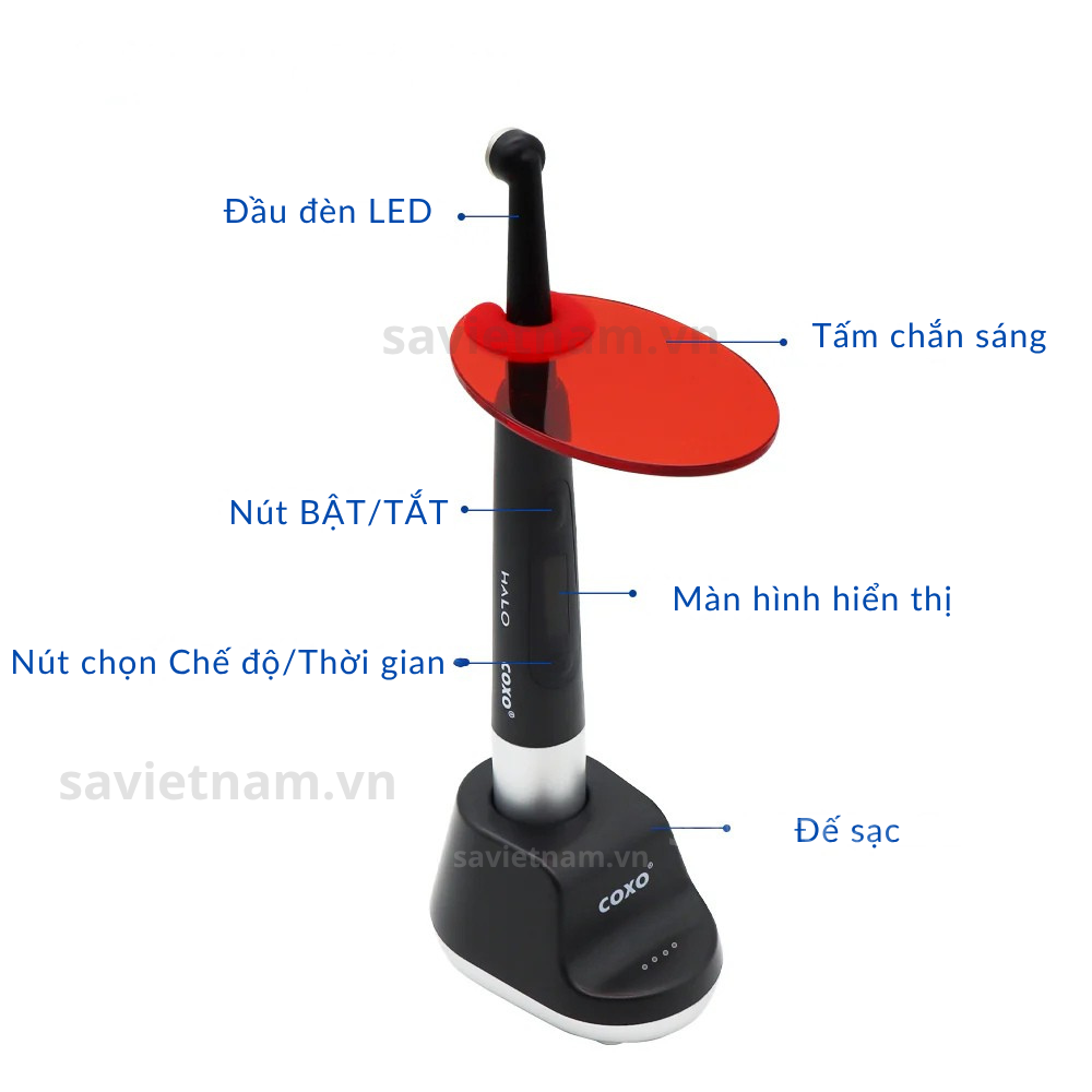 Đèn Trám Coxo DB-686 Halo (Quang trùng hợp, chỉnh nha, phát hiện sâu răng)
