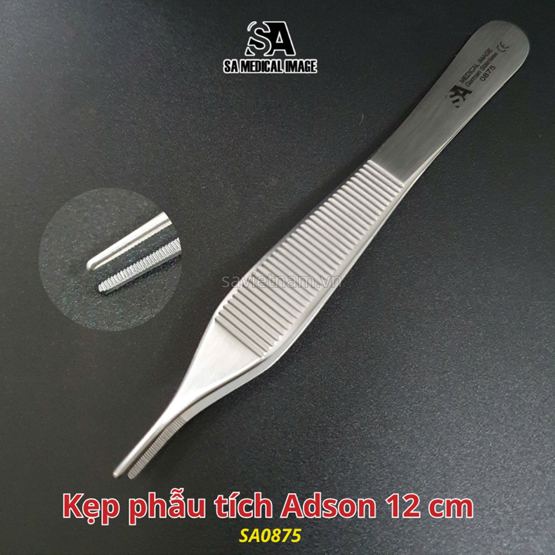 Kẹp phẫu tích Adson 12cm SA Medical ( thép Đức)
