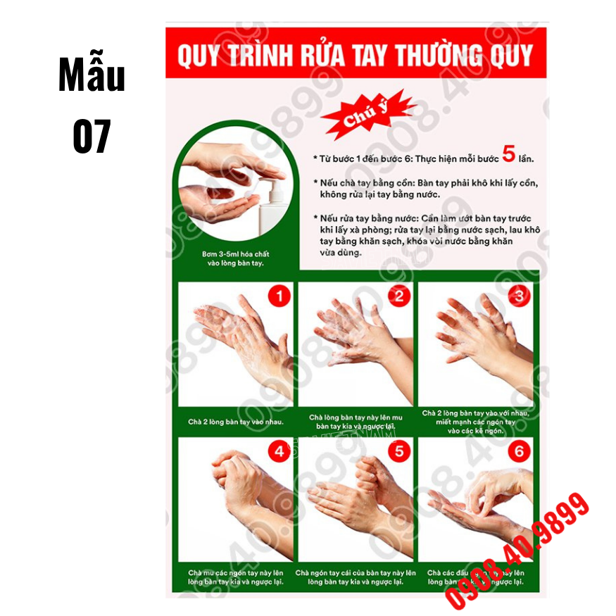 Quy trình rửa tay thường quy