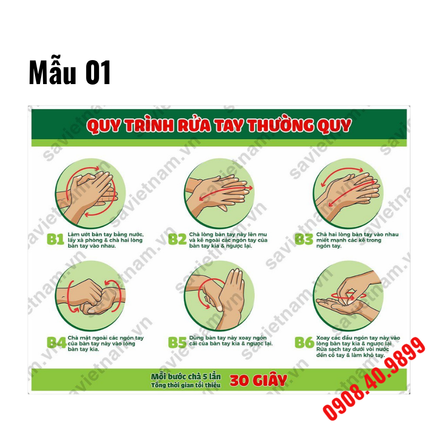 Quy trình rửa tay thường quy