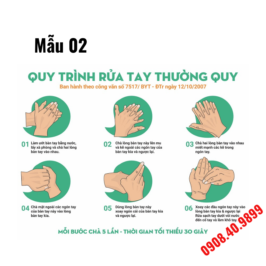 Quy trình rửa tay thường quy