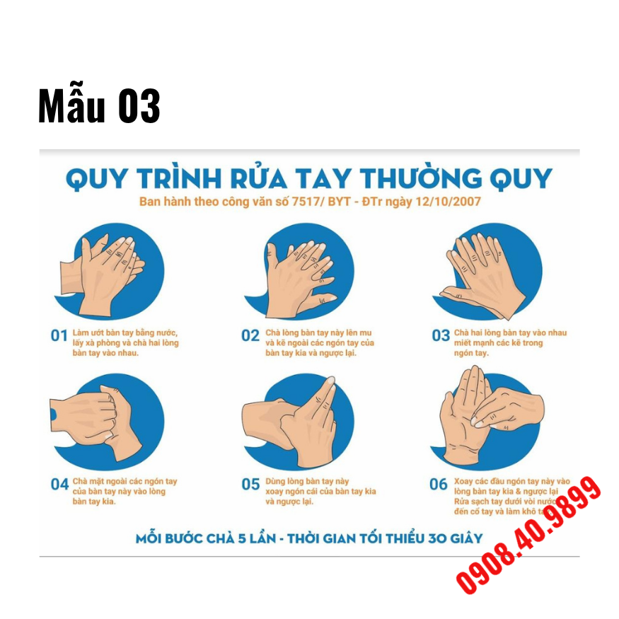 Quy trình rửa tay thường quy