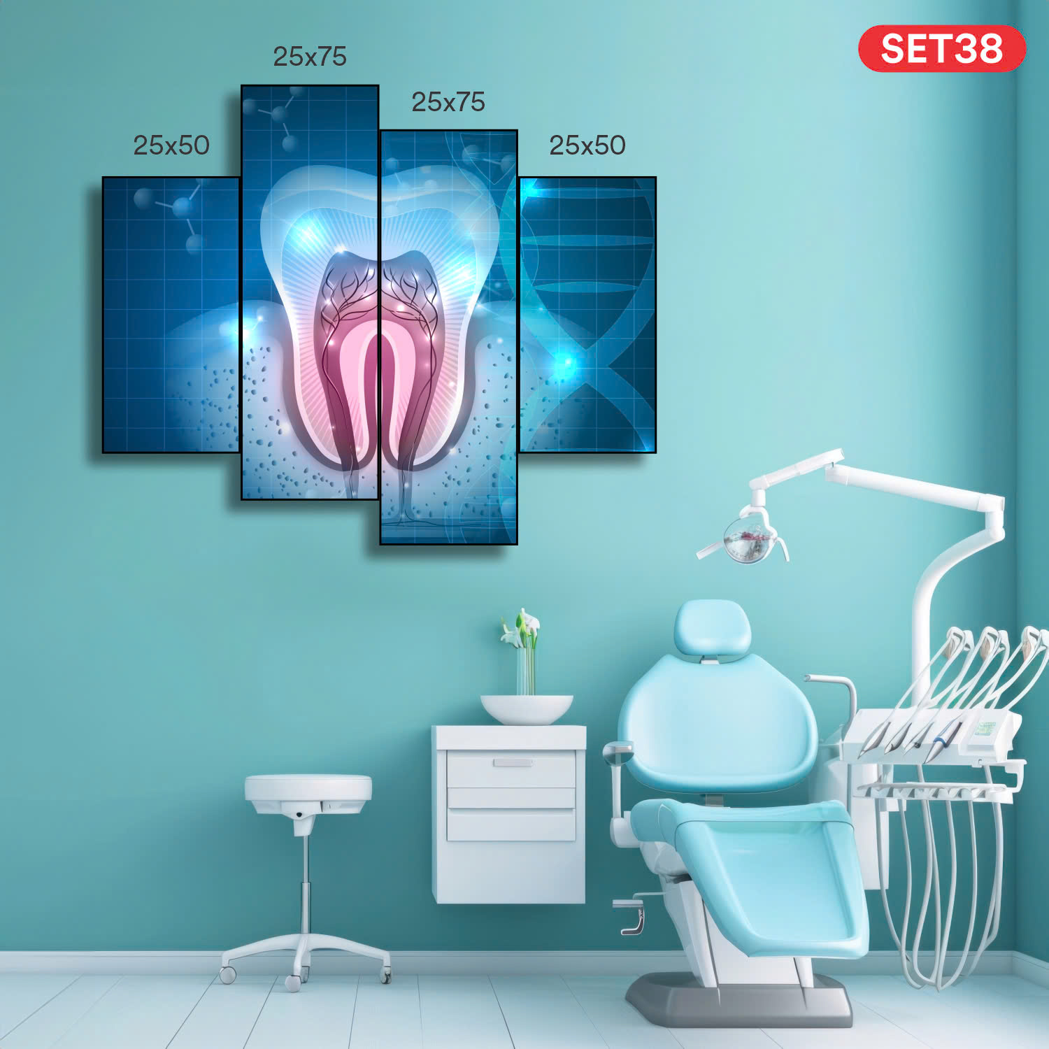 set tranh nha khoa set 38