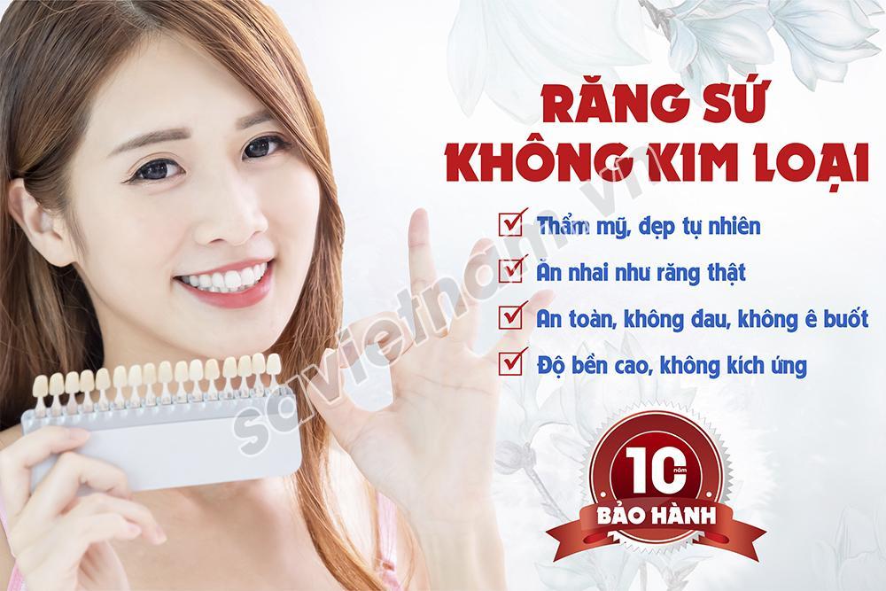 Tranh răng sứ không kim loại
