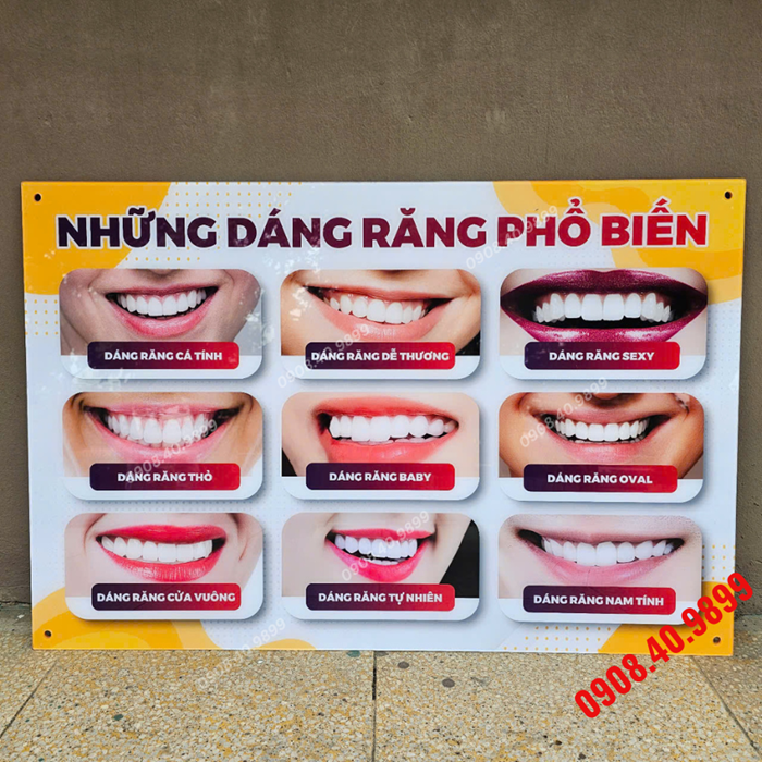 Tranh "Những dáng răng phổ biến"