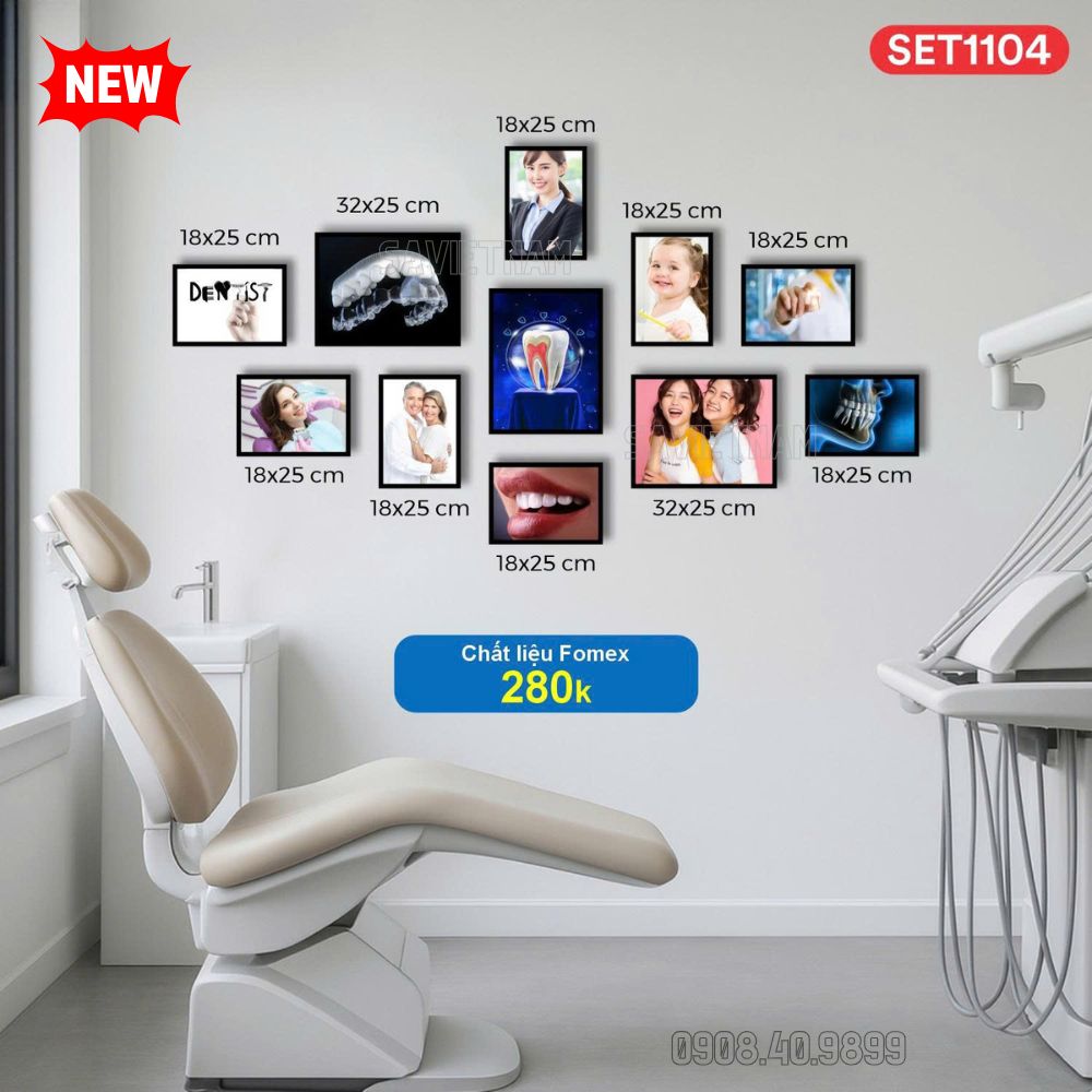 tranh nha khoa, set tranh nha khoa fomex