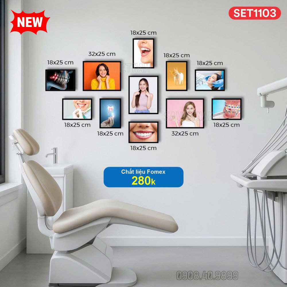 tranh nha khoa, set tranh nha khoa fomex