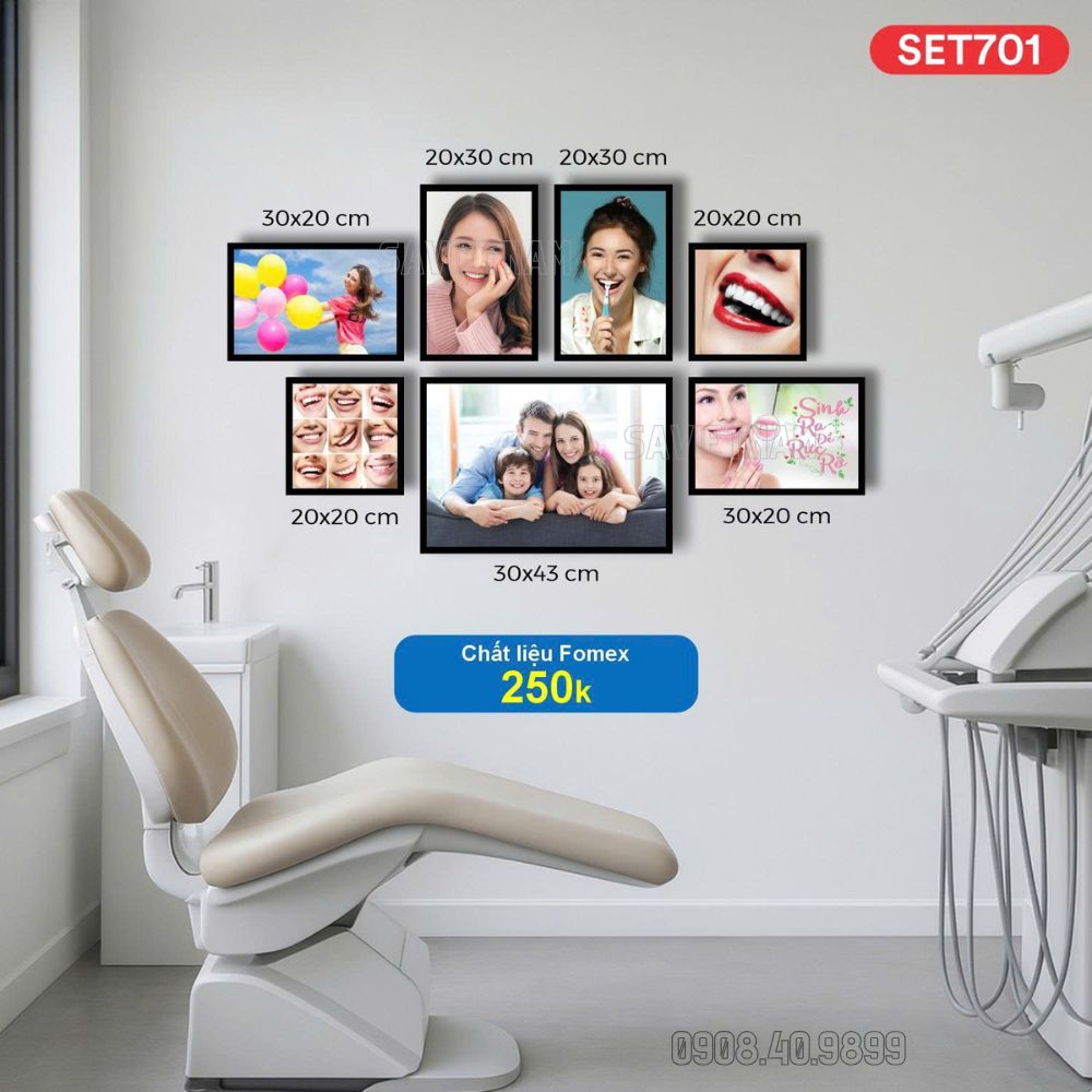 tranh nha khoa, set tranh nha khoa fomex