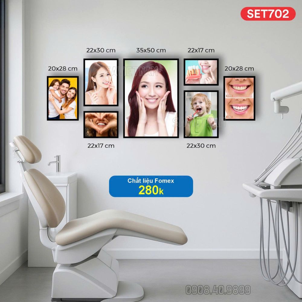tranh nha khoa, set tranh nha khoa fomex