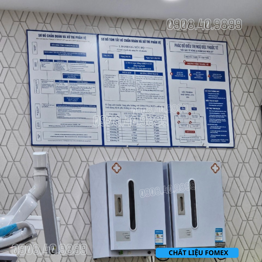 Tranh sơ đồ chẩn đoán và xử trí phản vệ