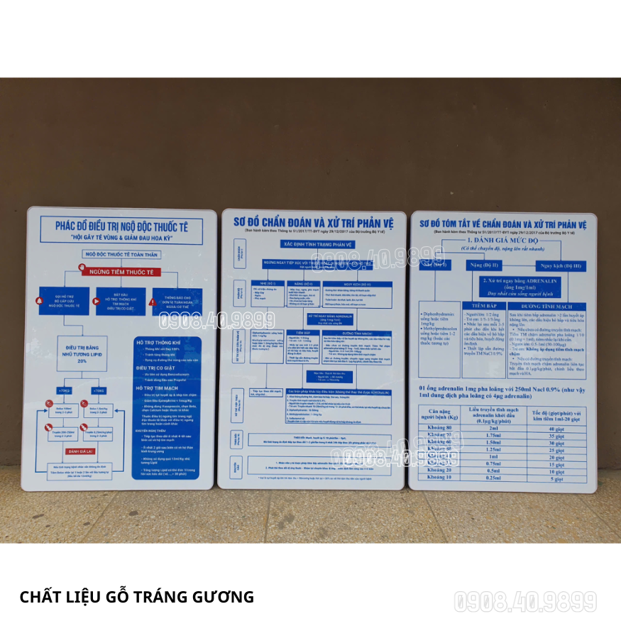 Tranh sơ đồ chẩn đoán và xử trí phản vệ