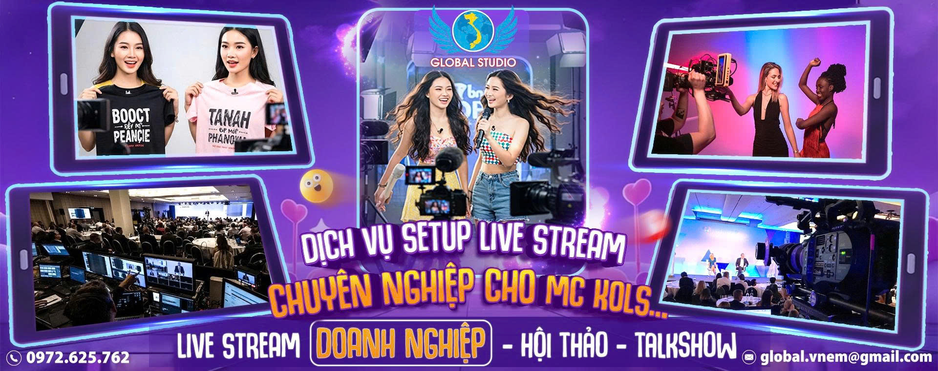 Dịch vụ setup livestream chuyên nghiệp cho MC, KOL,...