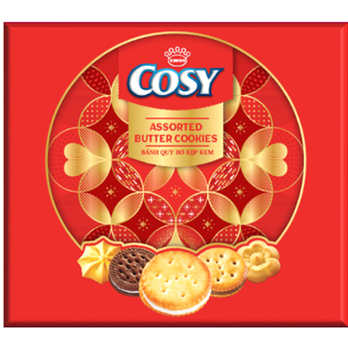 Bánh quy bơ thập cẩm kẹp kem Cosy HG 504g