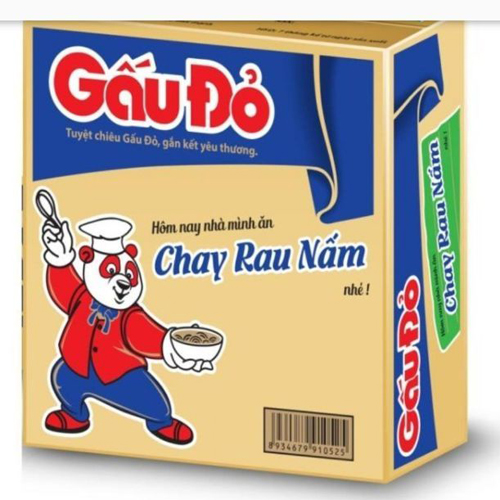 Thùng mì gấu đỏ vị chay rau nấm