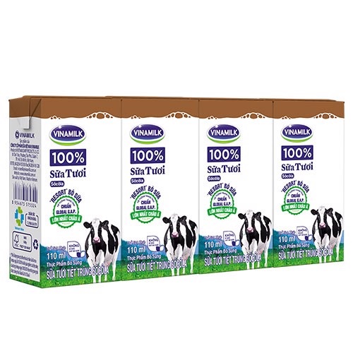 Sữa tươi tiệt trùng Vinamilk Socola 110ml 4H
