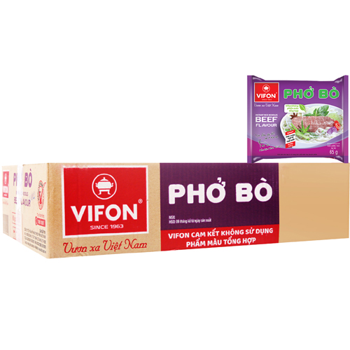 Phở bò ăn liền Vifon 65gr (30 gói/ thùng)