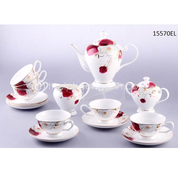 Bộ tách trà sứ xương 15570EL 15pcs