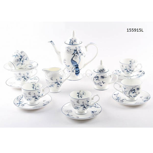 Bộ tách trà sứ xương 155915L 15pcs