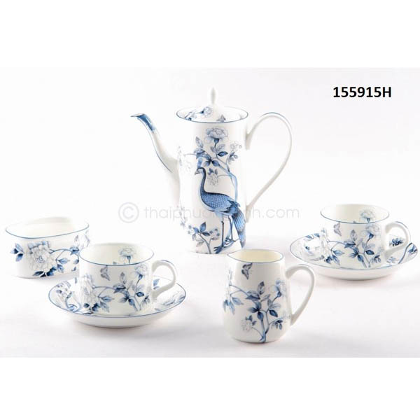 Bộ tách trà sứ xương 155915H 15pcs
