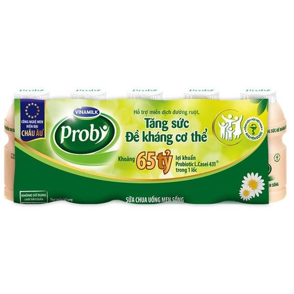 Sữa chua Proby uống men sống có đường Vinamilk 65ml 5h/vỉ