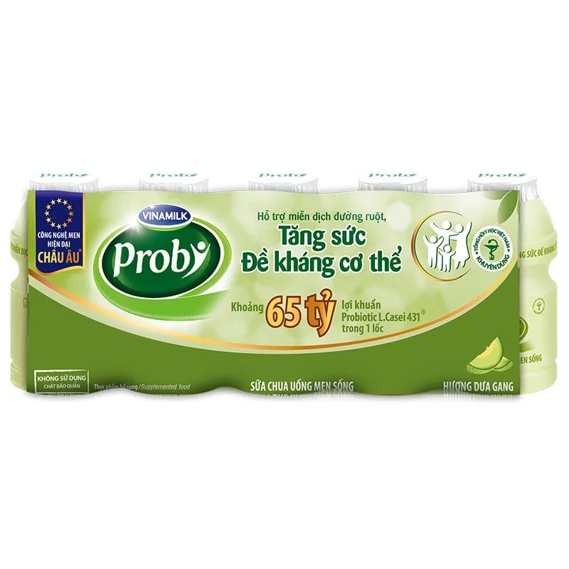 Sữa chua Proby uống men sống vị Dưa gang Vinamilk 65ml 5h/vỉ