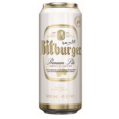 Bia Bitburger 5% – Lon 500ml