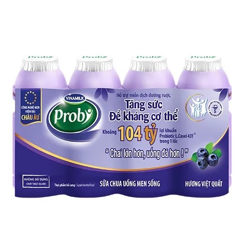 Sữa chua uống Proby hương việt quất 130ml 4h/vỉ