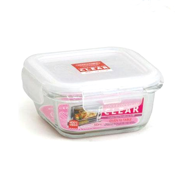 Hộp đựng TP vuông thủy tinh chịu nhiệt Lock&Lock 300ml LLG203