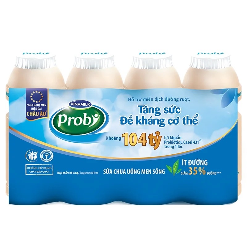 Sữa chua Proby men sống ít đường 130ml 4h/vỉ