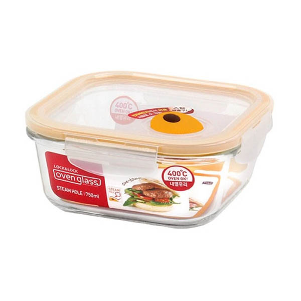 Hộp đựng TP vuông thủy tinh chịu nhiệt Lock&Lock 750ml LLG224T