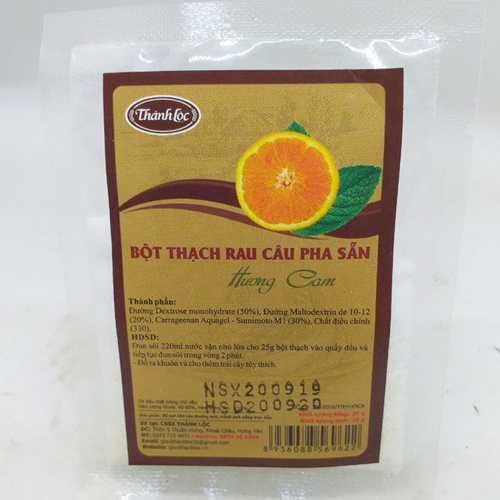Bột rau câu pha sẵn hương cam Thành lộc 140g