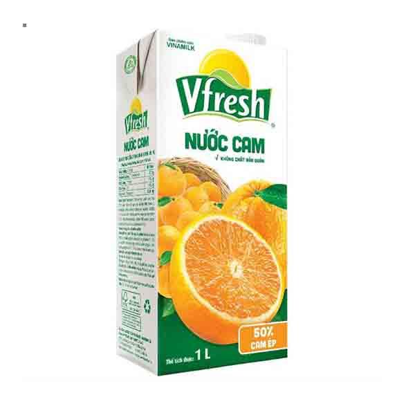 Nước cam ép Vfresh không đường VNM 1L