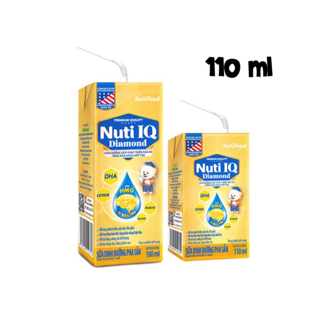 Sữa bột pha sẵn Nuti IQ Diamond 110ml (4 hộp)