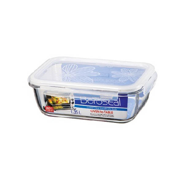 Hộp đựng TP CN thủy tinh chịu nhiệt Lock&Lock 1.35L LLG448