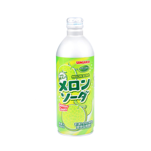 Nước soda hoa quả Sangaria vị dưa lưới 500ml (Chai nhôm)