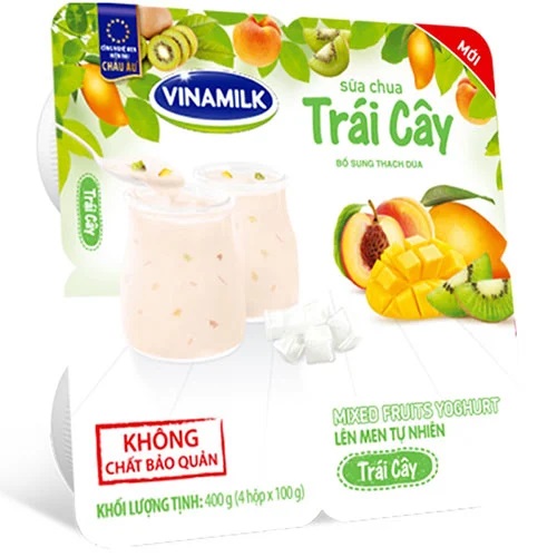 Sữa chua Proby trái cây Vinamilk 4h*100g