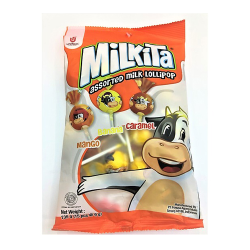Kẹo que Unifam Mikita vị trái cây 135g