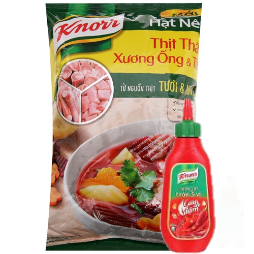 Hạt nêm Knorr 900g tặng tương ớt Knorr 220g