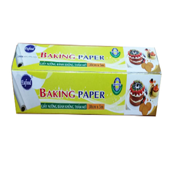 Giấy nướng bánh không thấm mỡ Eufood 30cm x 5m