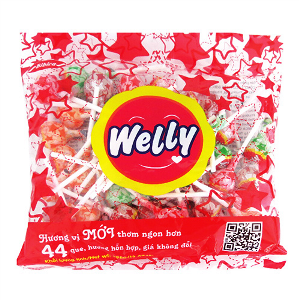 Kẹo mút Welly hương hỗn hợp 396g