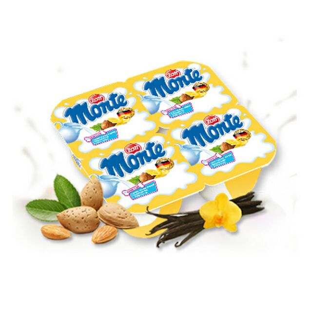 Váng sữa Monte vị Vanil 4hộp/ vỉ