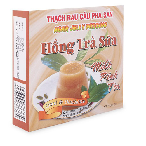 Thạch rau câu 140g hồng trà sữa