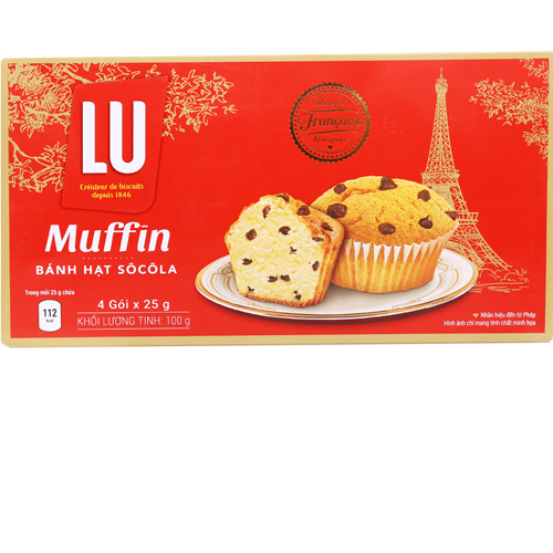 Bánh Lu Muffin hạt socola 100g