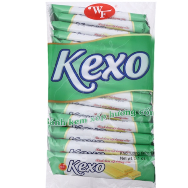 Bánh kem xốp Kexo vị cốm gói 145g