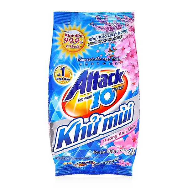 Bột giặt Attack khử mùi hương Anh đào 3.8kg