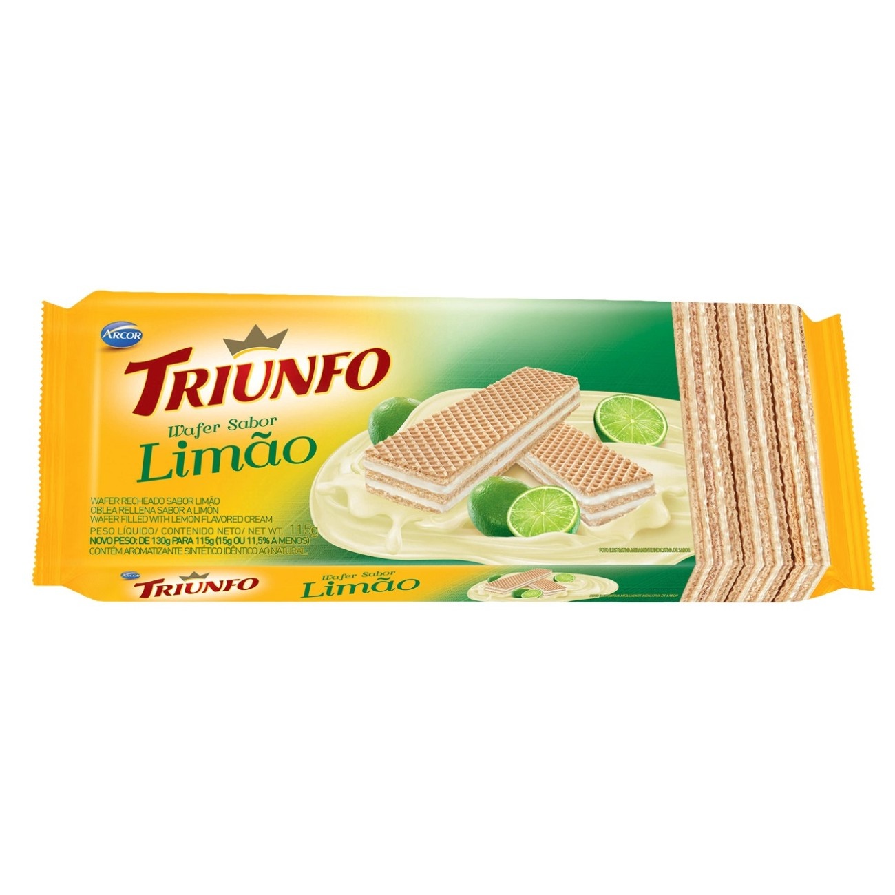 Bánh Arcor Triunfo kẹp kem vị chanh tươi 115g