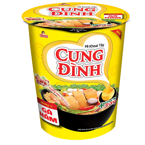 Mì Cung đình hương vị gà hầm (vàng) ly 65gr