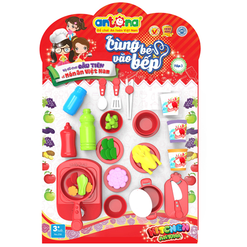 Đồ chơi Antona No.256 - Cùng bé vào bếp (màu đỏ)